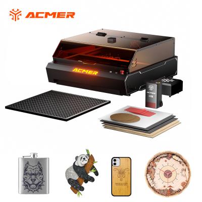 China ACMER P3 Dual Diode Laser Cutter Laser Cutting Engraving Machine With Pumped Air Assist For Aluminum Profile Engraving for sale