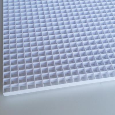 China Industrial Plastic Egg Crate Grill Ceiling Tiles Panel Eggcrate Lighting Canopies Diffusers White YL13B YL13W for sale