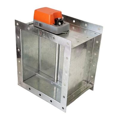 China Industrial Galvanized Motorized Air Volume Controller Damper, Customized Size Electric Motor Air Damper Valve for sale