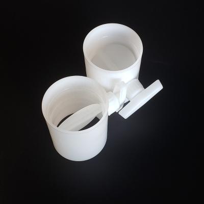 China Industrial White PP Round Plastic Manual Air Damper For Air Duct PVC Duct Pipe Valve DN160MM 200MM 250MM 315MM for sale