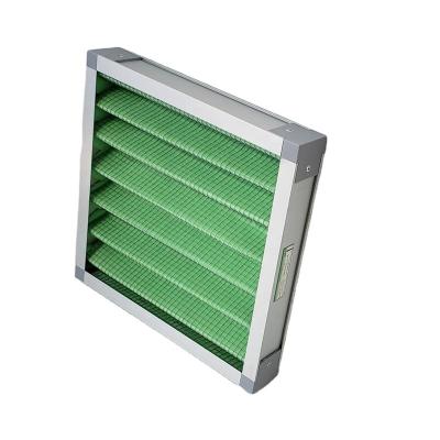 China Industrial Cleanroom HAVC System Air Filter Pre Filter Folding Washable Aluminum Frame Air Filter 21mm 46mm for sale