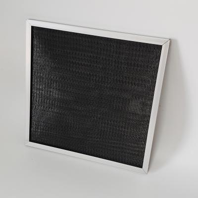 China Air Filtration System Nylon Air Filter Aluminum Frame For Black Nylon Pre Filter HVAC System Mesh Primary Filter In FFU for sale