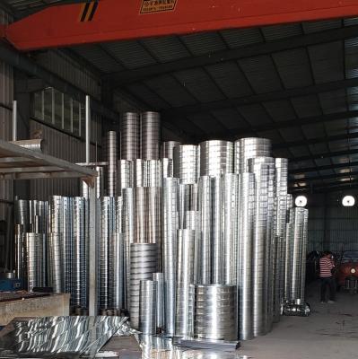 China air conditioning terminal 304 stainless steel spiral round duct air pipe duct for HVAC system china factory for sale