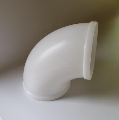 China Joining Pipe Lines 90 Degree Welded Elbows For HVAC Systems 75mm 90mm 300mm dn50mm 63mm White PP Pipe Polypropylene for sale