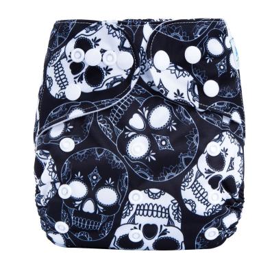 China Baby Cloth Printed Reusable and Adjustable Diaper for sale