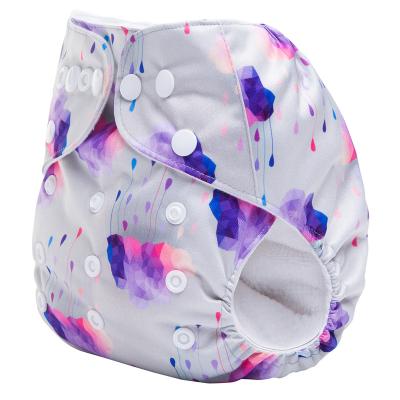 China Waterproof Reusable Adjustable Design Baby Printing Cotton Position Cloth Diapers for sale