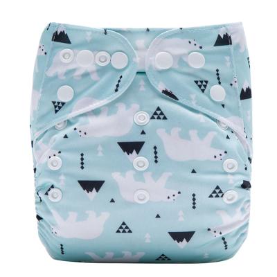 China Wholesale Organic Reusable Cloth Diaper Printed Baby Cloth Diaper for sale