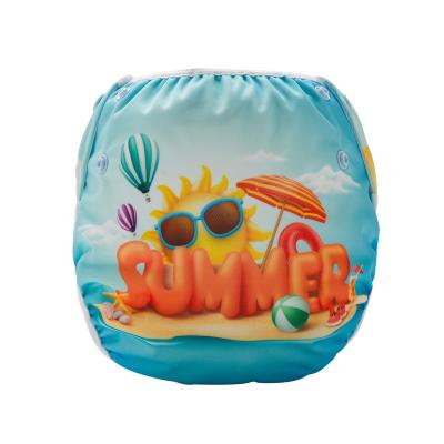 China Printed Soft Reusable And Washable Swim Diaper For Little Baby for sale