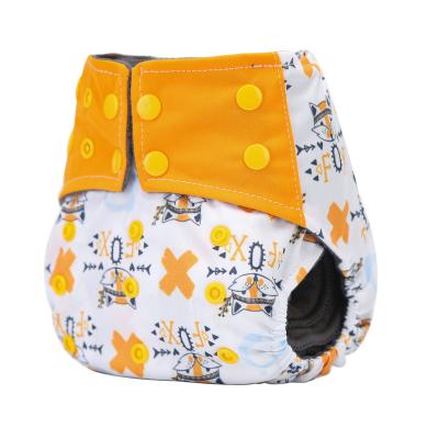 China Printed Charcoal AI2 Cloth Baby Reusable Cloth Diapers for sale