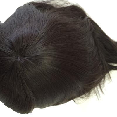 China French Lace With Invisble Wholesale Hairline Hairpiece Natural Looking Poly Hair French Lace Hairpiece for sale