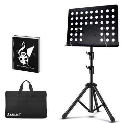 China Various Size Soft Good Quality Foldable And Adjustable Music Tripod Note Stand Light Steel Music Stand for sale