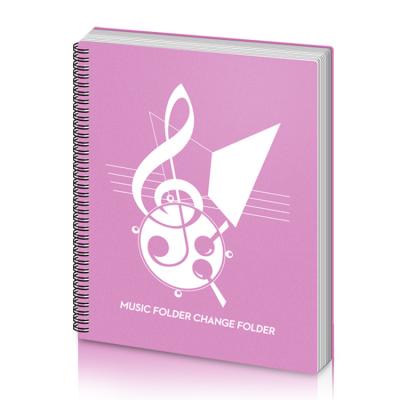 China Plastic Sell Well New Type Musical Instrument Panel Book Thick Plastic Pink Sheet Music Notebook for sale