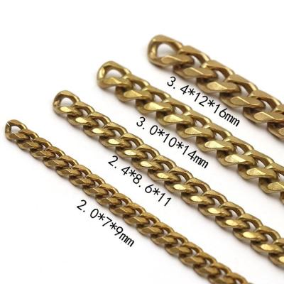 China Shoe / bag / clothing jewelry and otherAccessories wholesale chain high quality pure copper caibu with package chain retro DIY material chain accessories do not fade rust for sale