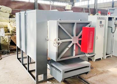 China Sealed Chamber Steel Metal Tempering Oven Trolley Type Heating Treatment Furnace for sale