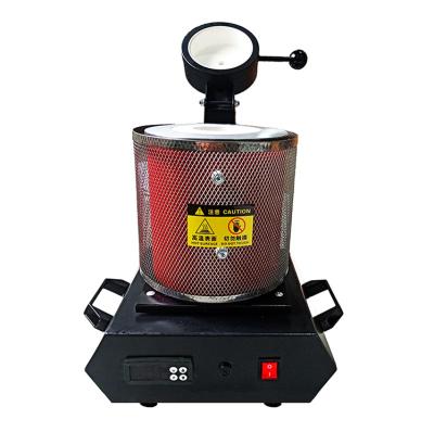 China Red Vacuum Induction 1.5kw Mini Gold Melting Furnace for sale