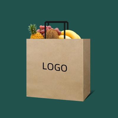 China Wholesale Custom Size High Quality Brown Kraft Paper Shopping Gift Bag Biodegradable for sale