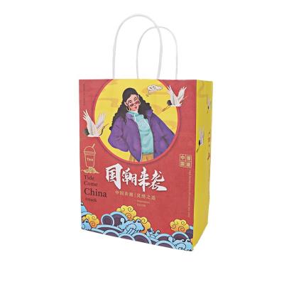 China Factory Direct Sale Biodegradable Paper White Handle Bags Grocery Bag Color Gift Luxury Paper Bag for sale