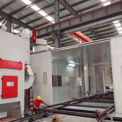 China Building Material Shops Spraying Equipment Packing Box horizontal automatic spraying line Electrostatic dusting for sale