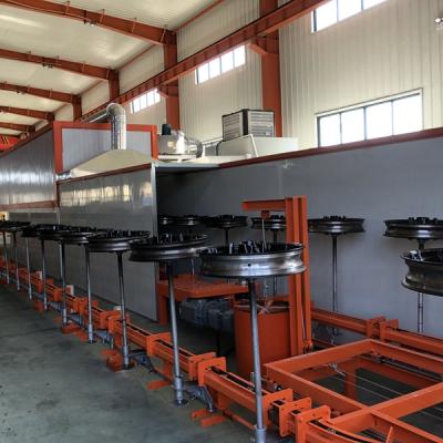 China Building Material Shops Auto wheel hub painting and dusting line Electrostatic powder spraying equipment   Spraying equipment Surface spray treatment for sale