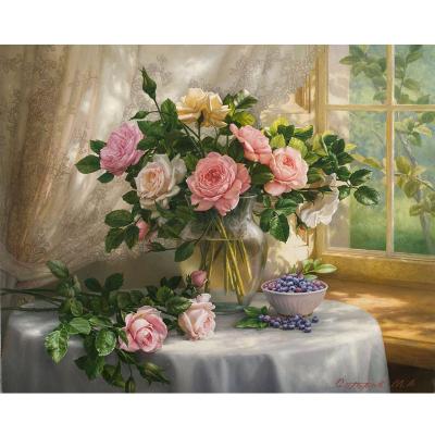 China Hot Selling Impressionist 5D Diamond Painting Flower Diomand Art Kits for sale