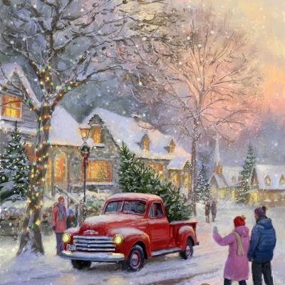 China 50*70cm impressionist season's greetings diy diamond painting 5d chrism chrismas painting for sale