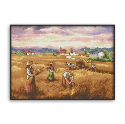 China Modern Simple Autumn Chinese Cross Stitch Features Living Room Dining Room Decoration Small Picture Hanging EMBROIDERY KITS for sale