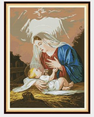 China Chinese Cross Portrait Decoration Granduca Dale Madonna Madonna Stitch Features Picture Hanging Embroidery Kit for sale