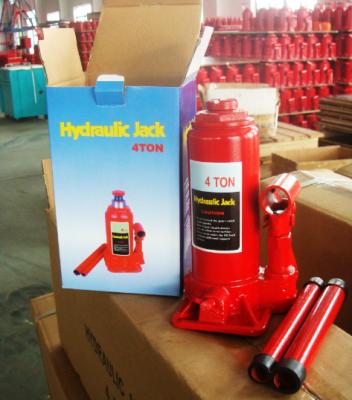 China Car Jack Red Color Hydraulic Bottle Jack 4 Ton for sale