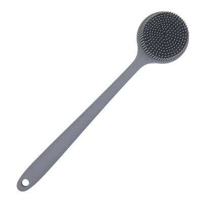 China Body Silicone Back Scrubber For Shower Bath Body Brush With Long Handle for sale