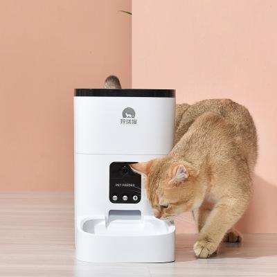 China App RemoteAutomatic Cat Feeder Smart Cat Feeder Automatic Bowl 4L Pet Food Dispenser With Camera for sale