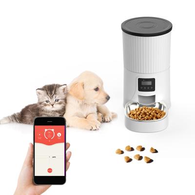 China Automatic 2021 New Smart Pet Feeder Timing Automatic Cat Feeder 4L Smart Pet Food Dispenser With Voice Recording for sale