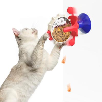 China Viable Hot Sale Funny Suction Cup Toy Pet Snacks Feeding Turntable Toys Christmas Cat Toy for sale