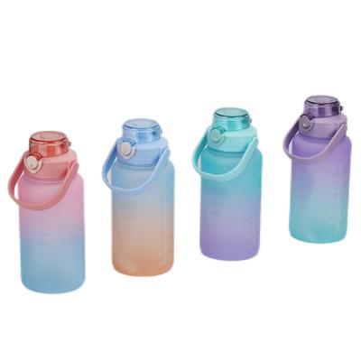 China Sport Viable Leakproof Motivational Water Bottle Tritan Plastic Water Bottle With Time Marker for sale