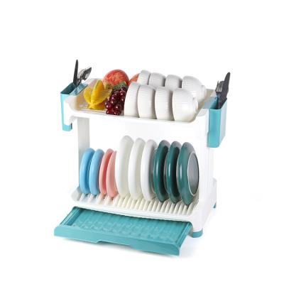 China Adjustable Dish Rack Stored Kitchen Shelving Rack 2 Tier Dish Rack Wholesale Dish Rack for sale