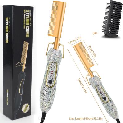 China Household Ionic Hair Straightener Brush Hair Comb Electric Hair Straightener Brush Electric for sale