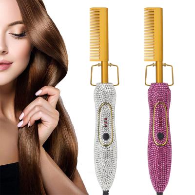 China Household Hair Straigh Hair Styler Ionic Heating Hair Straightener Brush Ceramic for sale