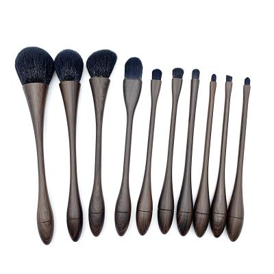 China Angular Blush Factory Supply Discount Price No Logo Synthetic Hair Metallic Makeup Brush Set for sale