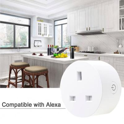 China Smart Wifi Power Socket Outlet 13A WiFi Outlet Work With Alexa Voice Remote Control Switch W/Timer And Electricity Statisti UK Smart Plug for sale