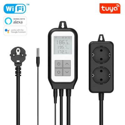 China Wifi Tuya WiFi Water Temperature Control Thermostat Remote Monitoring Home 12v Temperature Controller for sale