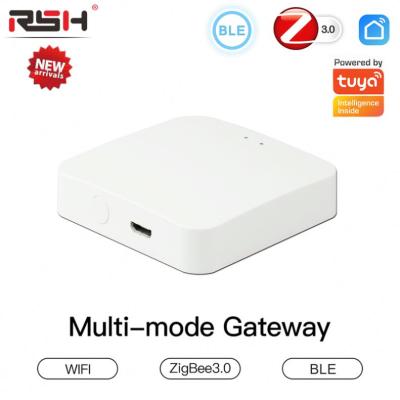 China New Smart Home QCZ Multi-mode ZigBee WiFi Ble Mesh Hub Work Smart Gateway with Tuya App Voice Smart Control via Alexa Google Home for sale