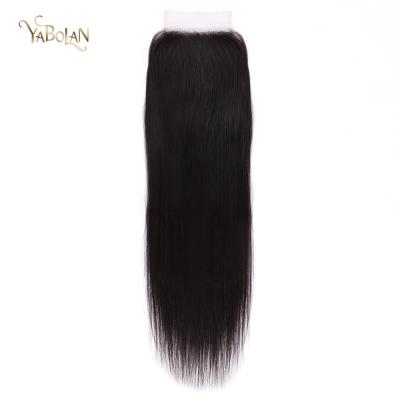 China Hot Sale Small Knots Virgin Hair Straight 4x4 HD Lace Closure With Single Knots 44HDST for sale