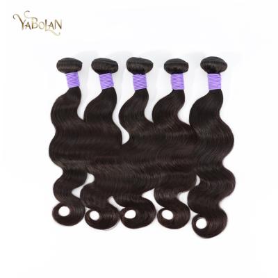 China Black body wave good quality 14a mink hair raw hair weave on brazilian hair company, hot ideal hair hair pieces for white women company for sale