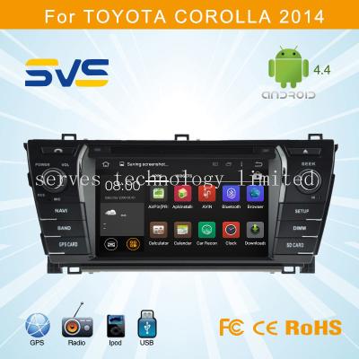 China Android 4.4 car dvd player for Toyota Corolla 2014 GPS navigation HD touch screen with 3G for sale