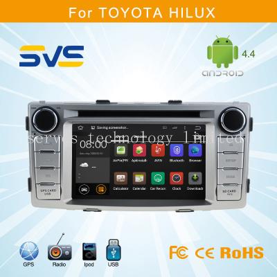 China Android 4.4 car dvd player for Toyota Hilux 2012-2014 GPS navigation with A9 chipset 7inch for sale