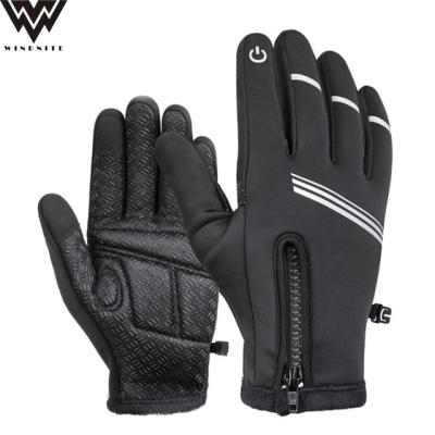 China Motorcycle Sports Cycling Windproof Thick Warm Unisex Full Finger Touch Screen Protector Winter Cycling Gloves for sale