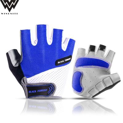 China SBR Palm Protection Half-finger Unisex Thin Breathable Riding Bicycle Bike Cycling Gloves Cycling Gloves For Outdoor Sport Summer/Spring/Autumn for sale