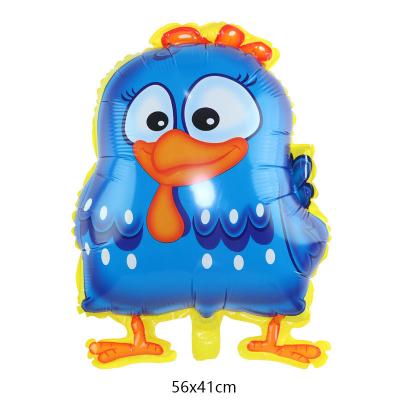 China Wholesalke Eco-friendly Cartoon Character Brazilian Chicken Foil Balloon For Kids Birthday Party Decoration Poultry Balloons for sale