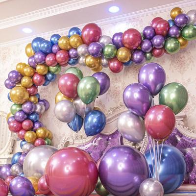 China Eco-friendly 5 inch latex balloons globos metallic metalicos wedding birthday party decorations chrome balloon for sale