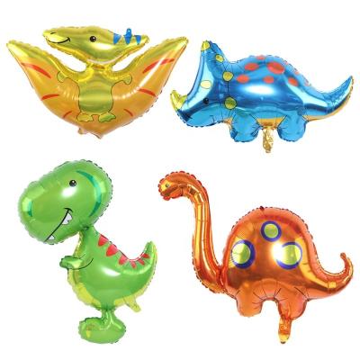 China New Cute Eco-friendly Tyrannosaurus Rex Triceratops Pterodactyl Brachiosaurus Dinosaur Foil Balloons for Kids Birthday Party Decorations for sale