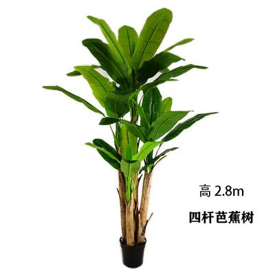 China Wholesale Price Natural Green Factory Touch Plastic Artificial Banana Trees For Indoor Outdoor Decoration for sale